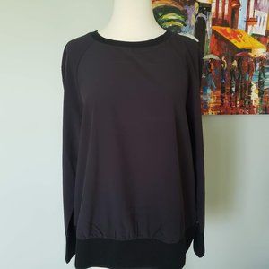 Fabletics Black Long Sleeve Cut Out Top Medium